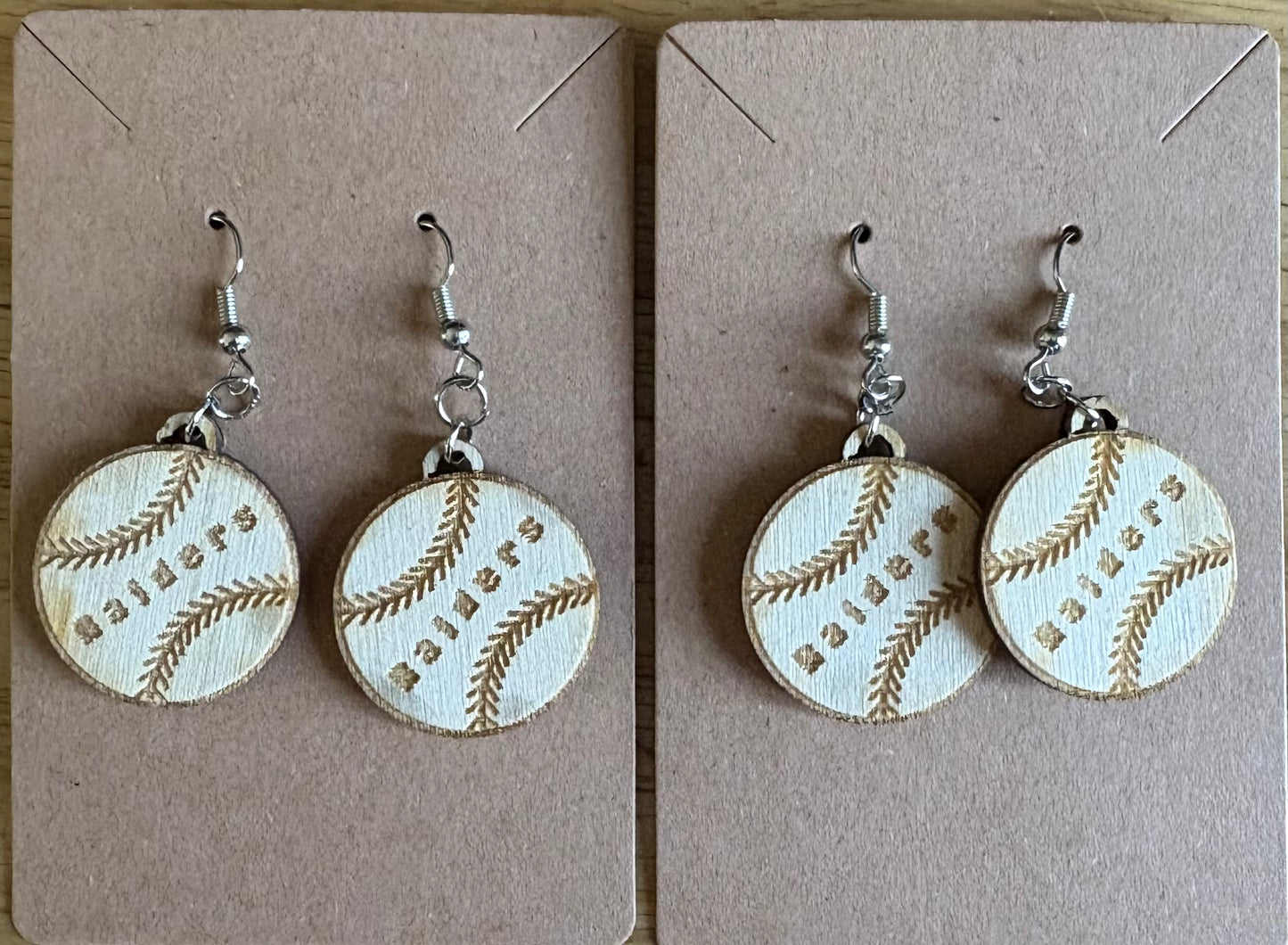 1” Decatur Raider Baseball Earrings