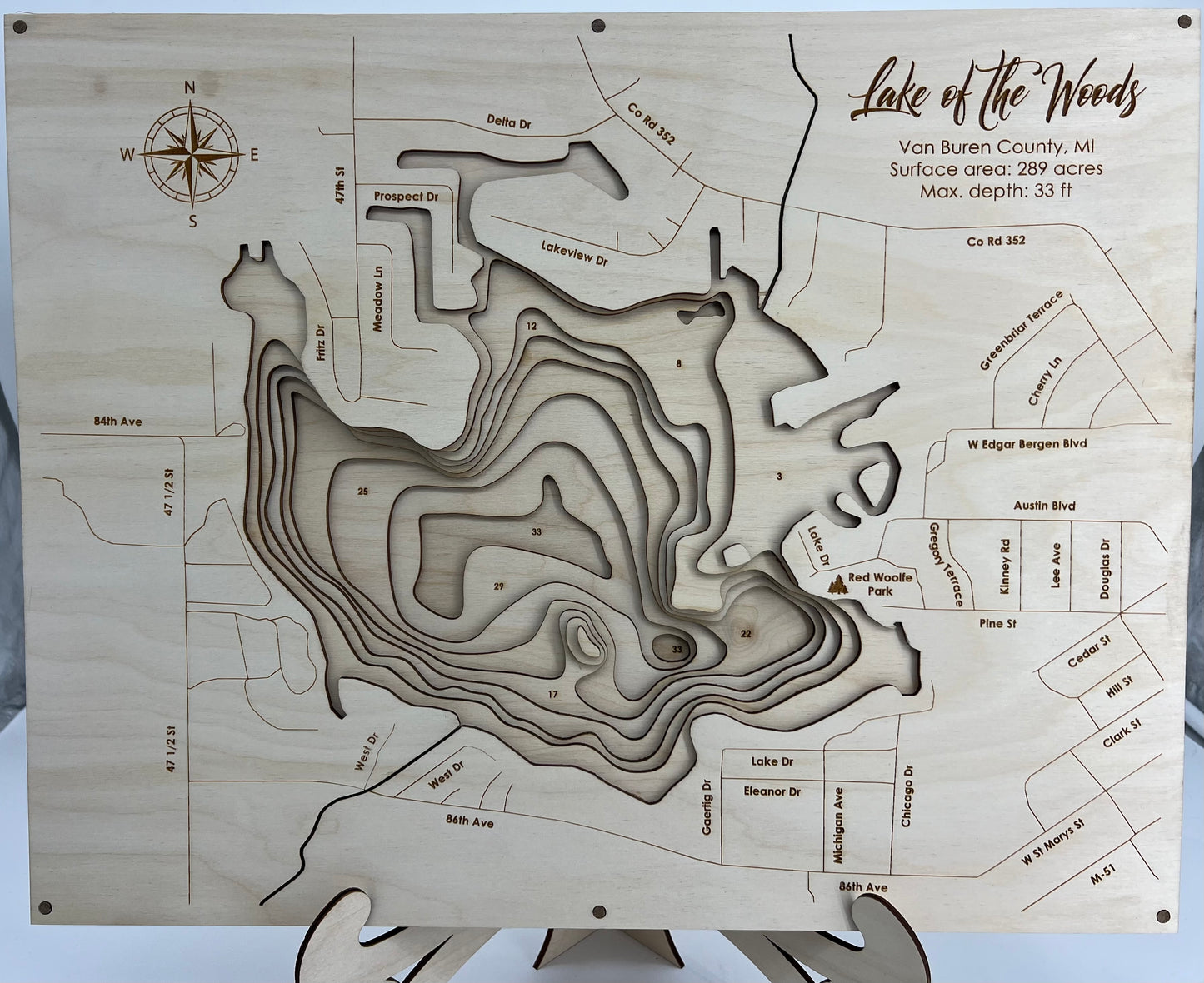 Lake of the Woods Bathymetric Map